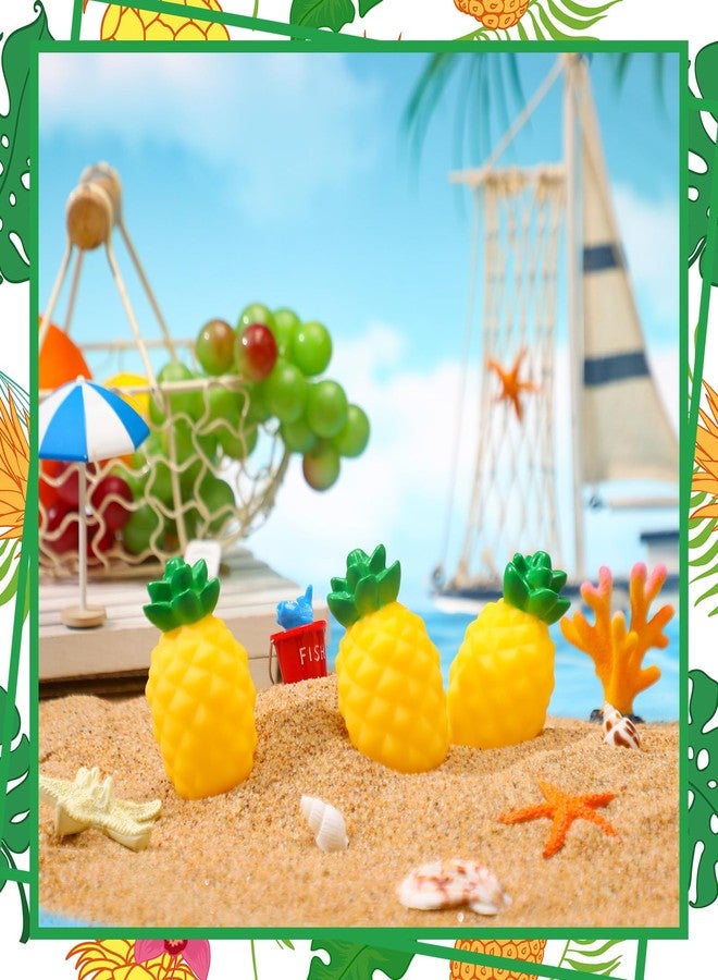 Simgoing 50 Pcs Rubber Pineapple Bulk Mini Pineapple for Float Squeak for Summer Pool Parties Party Decoration - Image 3